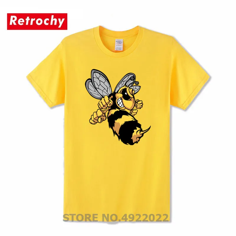 Angry Hornet Мужская футболка мужской размера плюс насекомых забавные аниме хлопковая