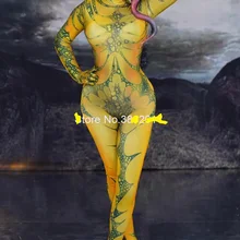 Костюм ящерицы с животным узором, костюм на Хэллоуин для женщин, страшное шоу, одежда для выступлений, наряд для сценического косплея, стрейчевый наряд