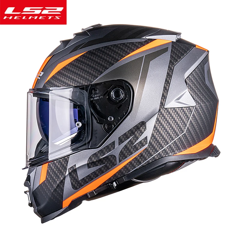 US $141.51 LS2 FF800 STORM Highstrength KPA Shell  Full Face Motorcycle Helmet With Dual Lens Casto motor Man Women Without  Antifog Film