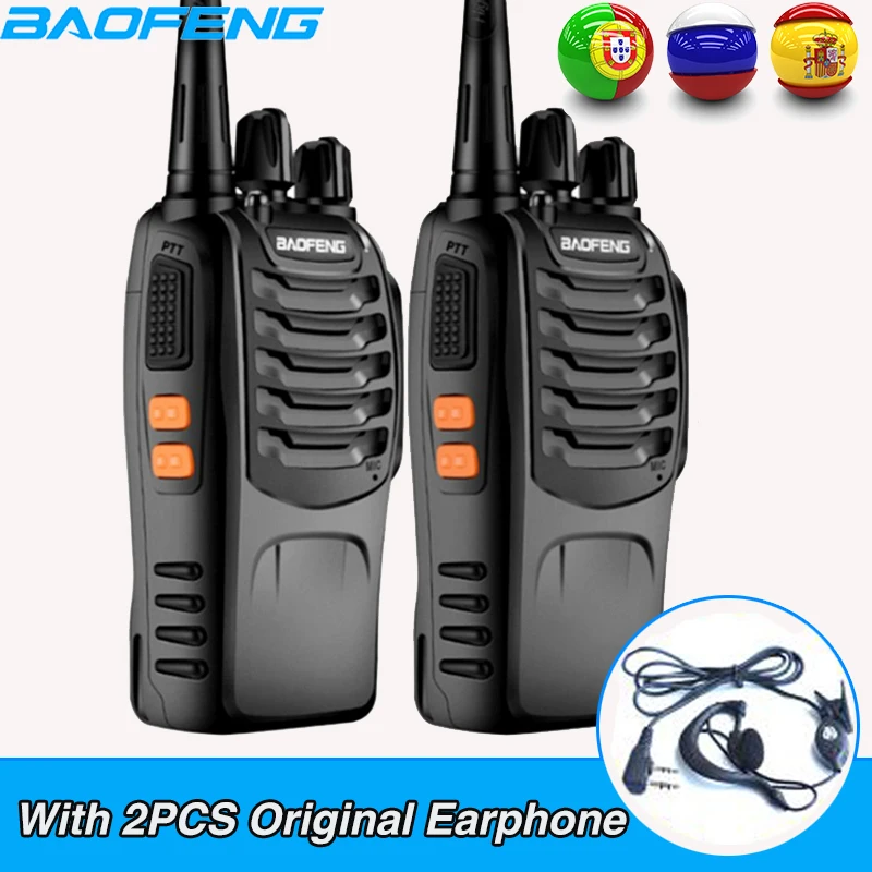 

2PCS Baofeng bf-888S Walkie Talkie Portable CB Ham Radio UHF 400-470MHz Transceiver BF 888S Wireless Two Way Radio With Earpiece