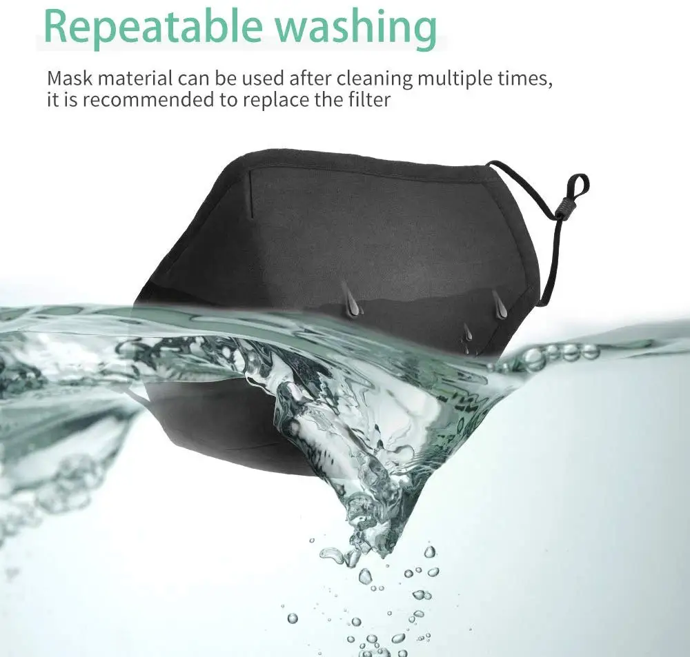 

Dust Mask Activated Carbon Air Protective Face Mask (1 Mask+2 PM2.5 Filters)