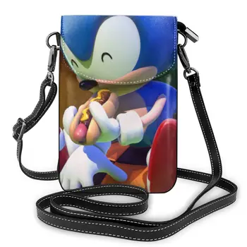 

NOISYDESIGNS Mobile Phone Bag Wallet Cute Sonic the Hedgehog Custom Printing Women Messenger Bags Small Flap Bag Mini Shoulder