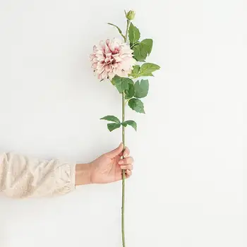 

1PCS Artificial Flower Decorative Dahlia Fake Flower Faux Flower Artificial Stem Home Decoration Bouquet Faux Flowers Branch