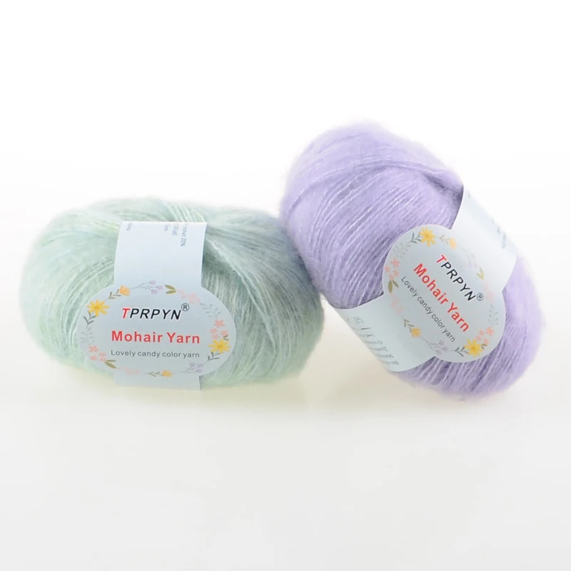 TPRPYN 1Pc=25g 166M Mohair Acrylic yarn For knitting lana wool crochet yarn  to knit hand 0.75mm Crochted line threads Needlework