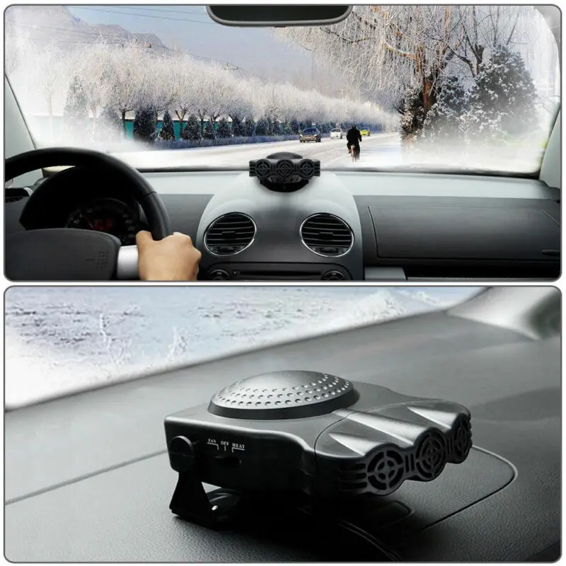 12V 150W фары для автомобилей Hearter 2 в 1 автомобильный обогреватель Обогреватель Вентилятор охлаждения для лобового стекла обогреватель черный