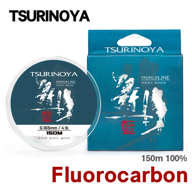 TSURINOYA 150m 100% Fluorocarbon Fishing Line 4-16LB Test Carbon Fiber  Leader Line 0.165-0.305mm High Strength Fly Fishing Line - AliExpress