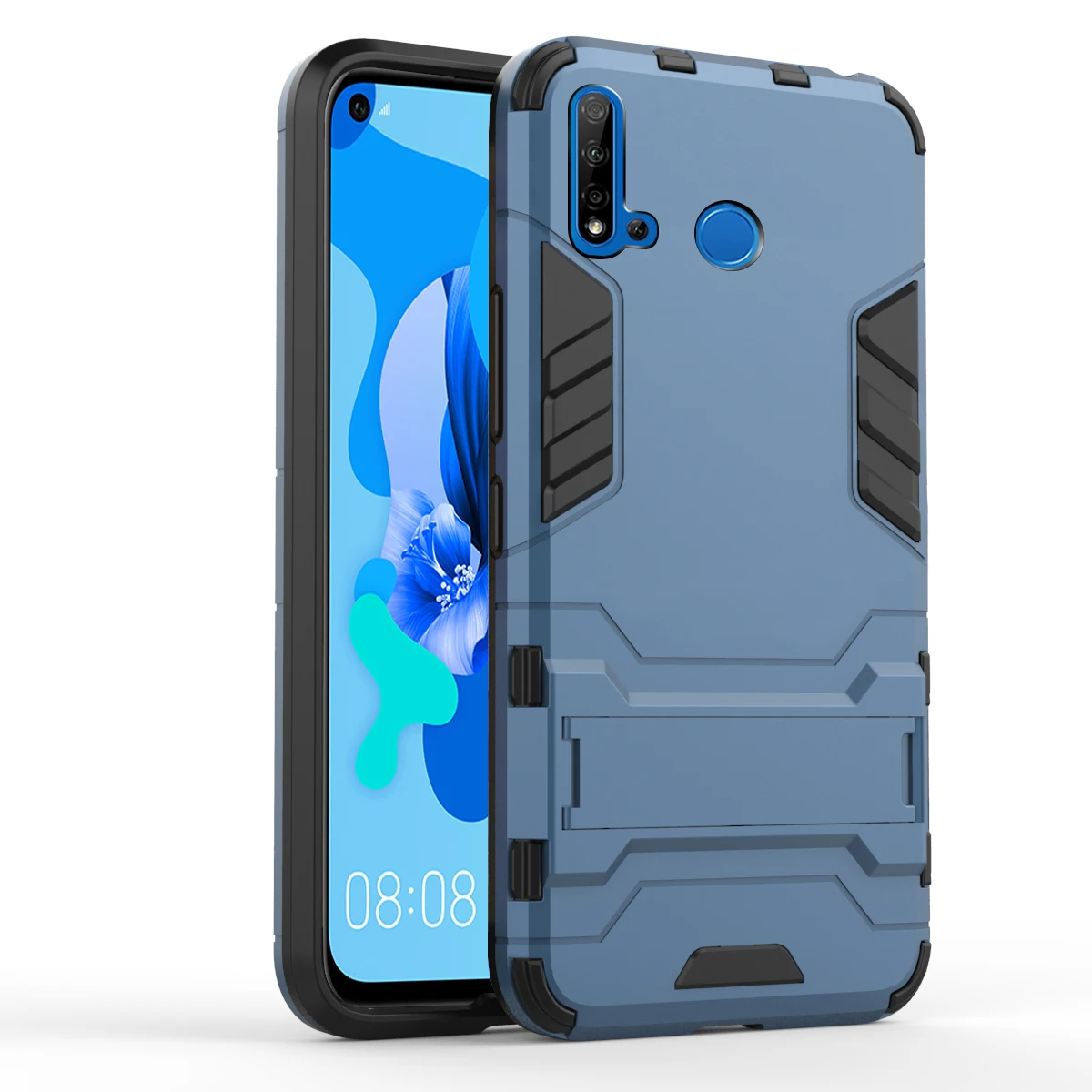Для huawei P20 Lite Nova 5i Nova 5 Pro задний двухслойный чехол TPU+ PC Гибридный чехол Противоударная защитная оболочка с подставкой