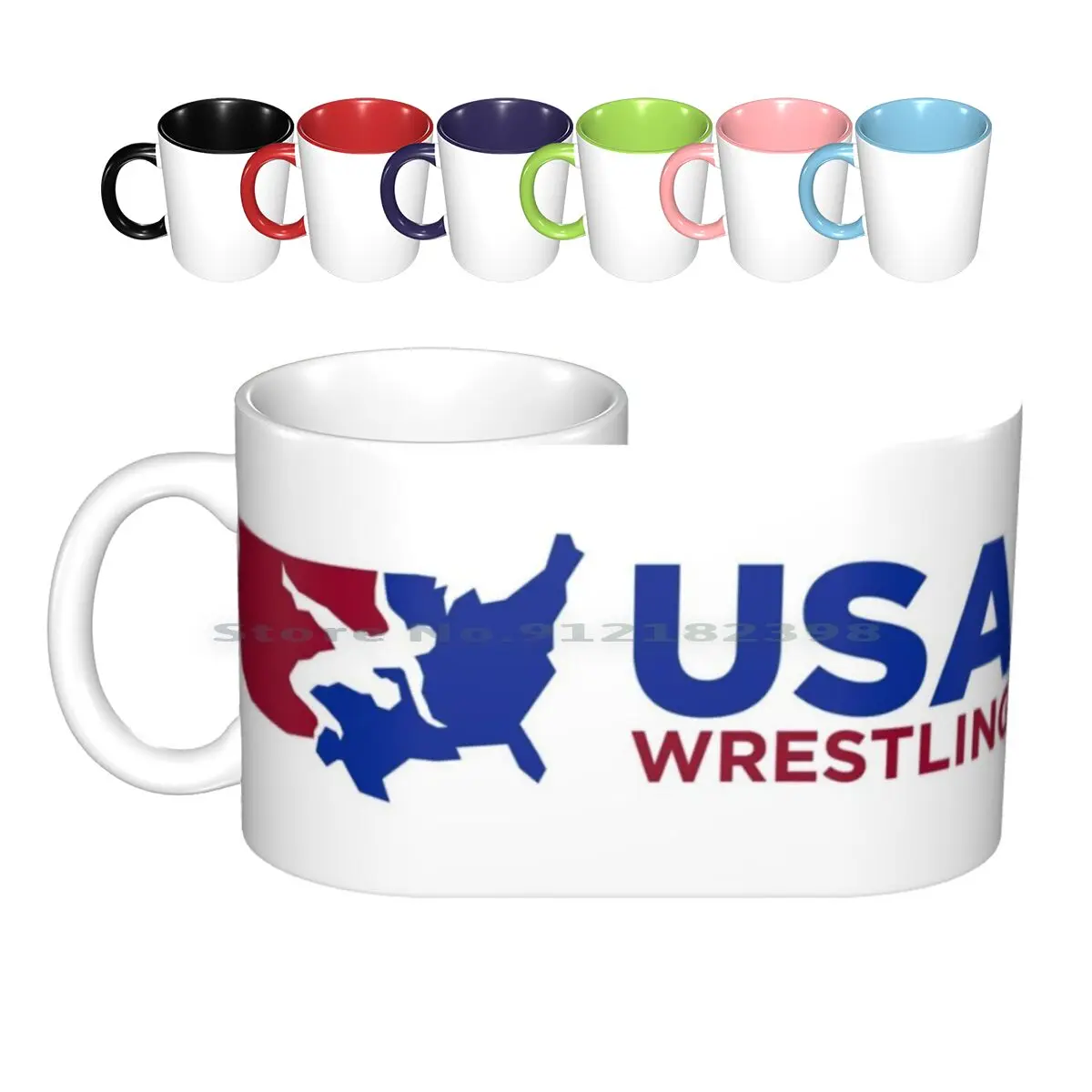 Wrestling Tazze In Ceramica Tazze Da Caffè Tazza Da Tè Al Latte Wrestling High School Wrestling Lottatore Takedown College Wrestling Tutto