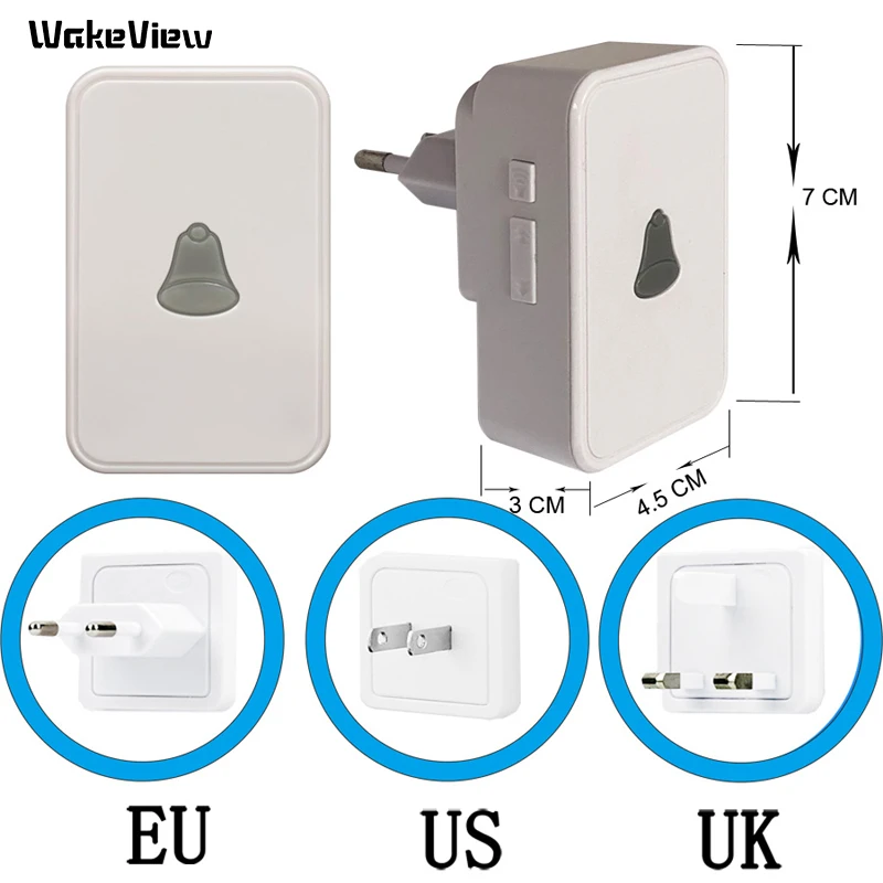 WakeView UK Plug беспроводной умный дверной звонок внутренний звонок Wifi дверной звонок приемник Ding Dong Музыкальная Коробка двухсторонняя аудио камера видеонаблюдения 1080P