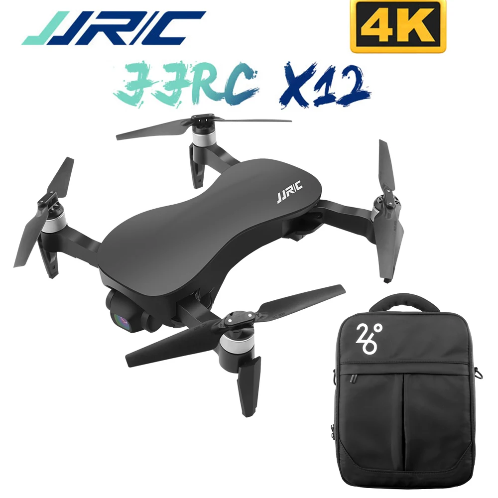 JJRC X12 Радиоуправляемый Дрон с wifi 1 км FPV 4K камера Вертолет трехосевой карданный бесщеточный двигатель, Квадрокоптер VS X8 h117s zino Dron игрушки