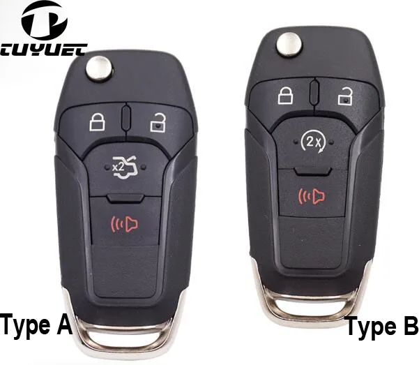 Folding Flip Remote Key Shell  for  Ford Raptor 2015-2018 F150 Fusion 13-16 Replacement Car Key Blanks Case