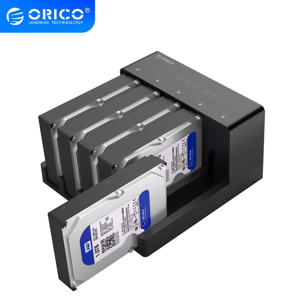 ORICO 2.5/3.5 Inch SATA to USB 3.0 Hard Drive Case With Clone Function Support 50TB Max With 12V Power Adapter HDD SSD Enclosure