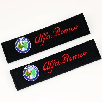 

2PCS Car Safety Belt embroidery pattern covers seat belt case for alfa romeo 159 147 156 giulietta 147 159 mito