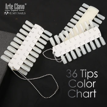 

Arte Clavo 36 Nature Color Nail Tips Chart For Gel Nail Polish Display Practice Acrylic False Nail Art Board Tool Manicure Mold