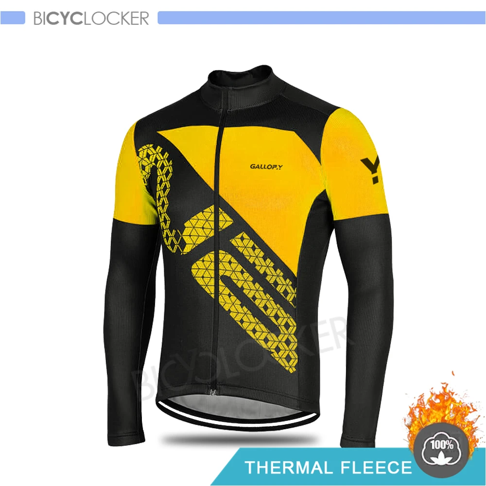 Cycling Jerseys Зимняя одежда для велоспорта MTB, мужская куртка с длинным рукавом, Джерси для велоспорта, термофлисовое пальто, униформа для шоссейного велосипеда, одежда для велоспорта, спортивная одежда - Цвет: Cycling Jerseys