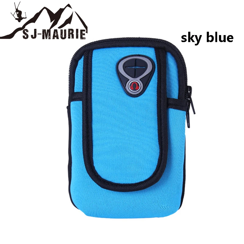 sky blue Водонепроницаемый универсальный чехол Brassard для бега, спортзала, спорта, нарукавник для мобильного телефона, нарукавник, сумка, держатель для iPhone, смартфона на руку - Цвет: sky blue