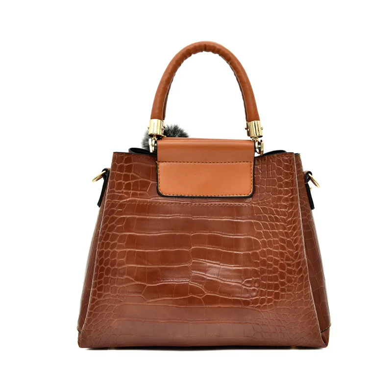 

2019 Winter New Style Crocodile Pattern Four-piece Set Handbag Simple Versitile Fashion Different Size Bags Women's Bag