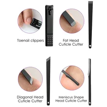 18 шт. комплект ножниц для ногтей с хранения чехол из нержавеющей стали Маникюр Педикюр Уход Инструменты комплект JS11