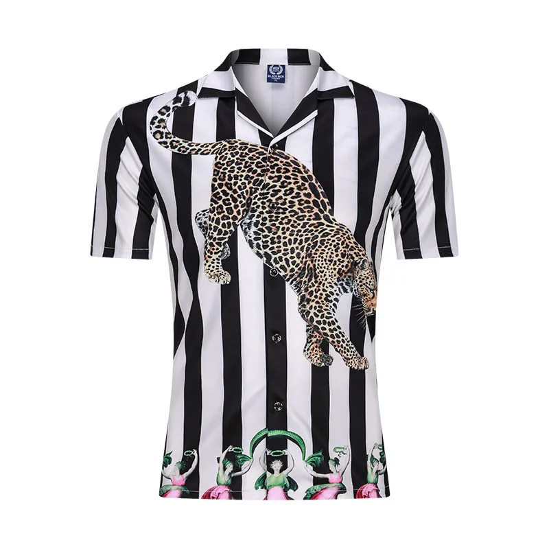 New 3D Men Beach Casual Shirt Printed Summer Short Sleeve Loose Streetwear Fashion Gym Sportwear Hip Hop Camisa Male Blouse 2020