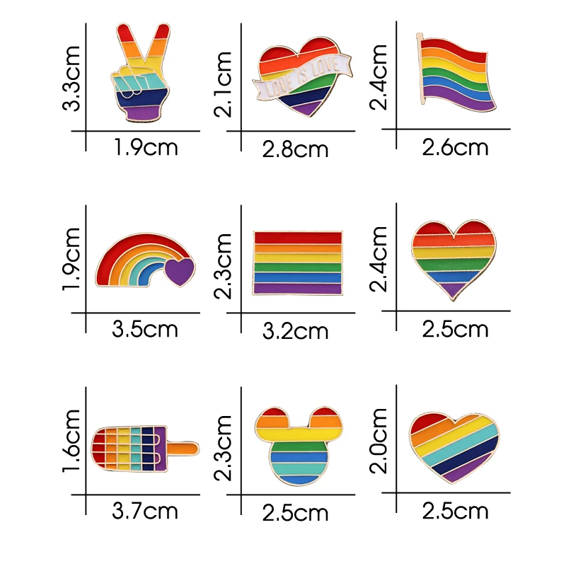 Творческий под искусственные бриллианты, разноцветные стразы образуют форму сердца палец флаг Love is Love булавки броши Радужный Флаг ЛГБТ дизайн металлический значок гей лесби гордость нагрудные значки подарки