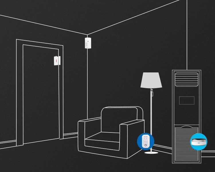 Wifi датчик для двери Tuya APP контроль двери охранная сигнализация беспроводной, оконный, дверной детектор для умного дома Alexa Google home