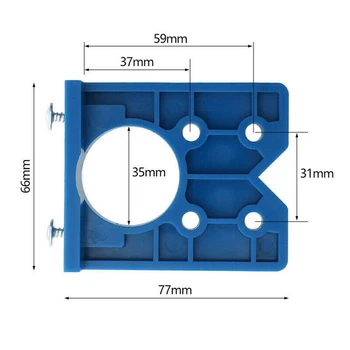 

New 1Set Concealed Hinge Jig Guide Boring Hole Template 35Mm Drill Cabinet Wood Tool