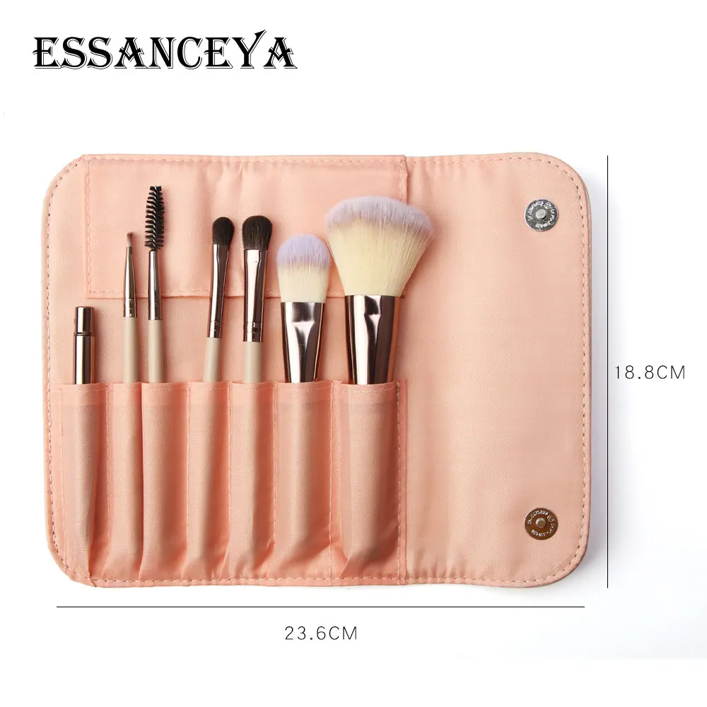 ESSANCEYA, 7 шт., набор кистей для макияжа, основа, румяна, бровей, ресниц, теней, растушевки, кисти для макияжа, инструменты, профессиональный дорожный набор, наборы