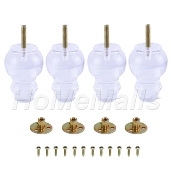 

1/2/4pcs Transparent Acrylic Furniture Legs Heavy Duty Replacement For Sofa Bench Couch Table Dresser Cabinet Bed TV Stand Legs