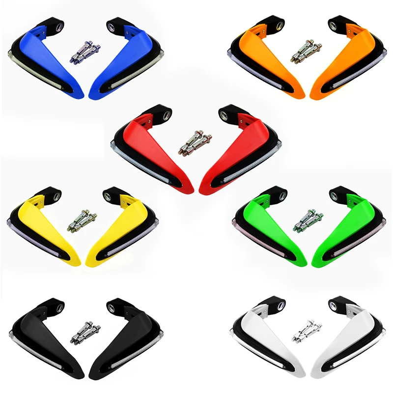

Motorcycle Hand Guards Handlebar Protector with LED Lights Motocross Hand Guards Accessories for yamaha xj6 ktm duke 125 Aprilia