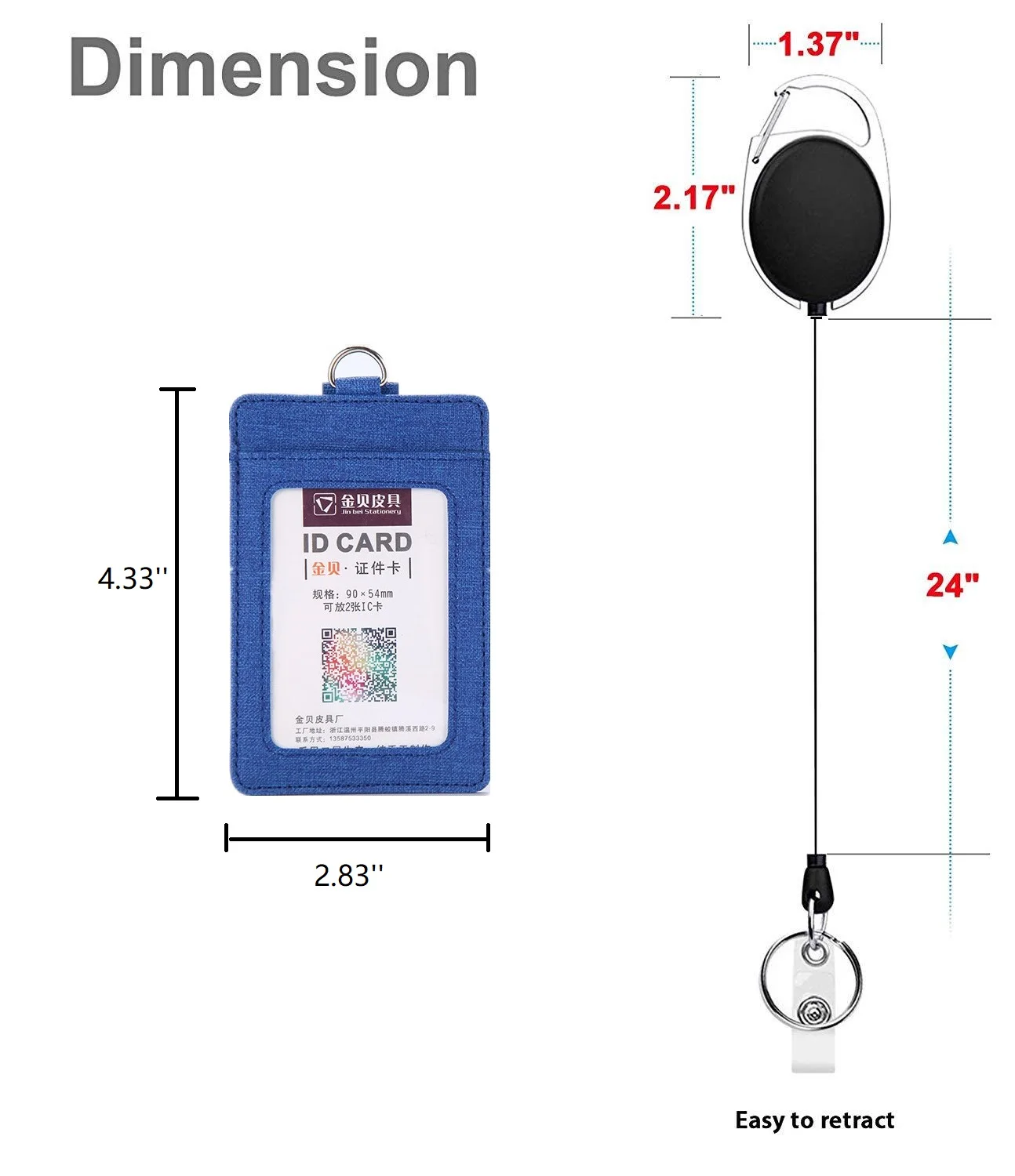 1pcs Retractable ID Badge Holder PU Leather Porte Bus Pass Case Cover Transparent Men Women's Bank Credit Card Holder credit card holder,card holder,card wallet,id card case,id card holder,business card holder