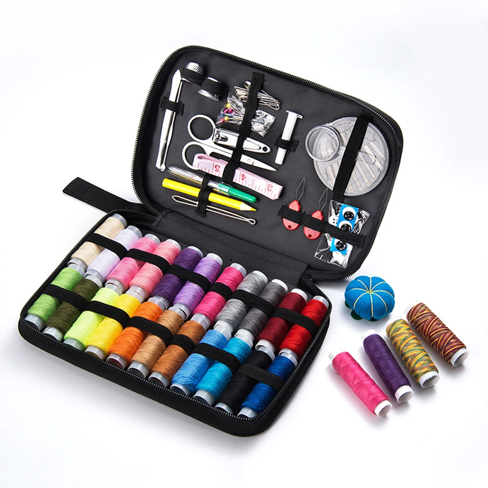 

98PCS Sewing Tools Kit DIY Sewing Tools Kit Case Portable Sewing Supplies For Home Travel Cross Stitch Sewing Accessories