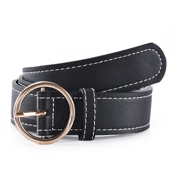 

Classic Round Buckle Korean Style Fashion Casual All-match Alloy Pin Buckle Men's And Women's Universal Belt Men's And Women's