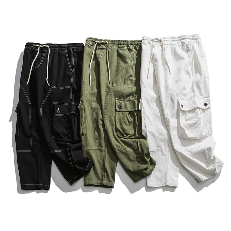 

Wu Airlines 2020 Spring New Style Straight-Cut Bags Three-Color Bib Overall Men's Popular Brand INS Loose-Fit Teenager Casual Pa