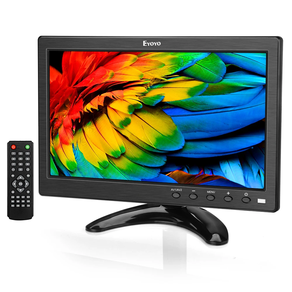 Eyoyo 10 дюймов маленький экран телевизора 1024x600 ЖК-дисплей Экран Дисплей ТВ/HDMI/VGA/AV/USB