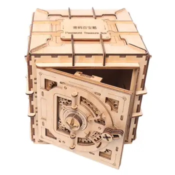 

DIY wooden creative for Pan dora password box piggy bank 3D wooden educational toy model children's toy building blocks