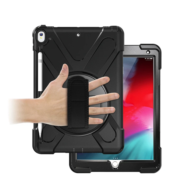 360 Поворот для iPad air 3 Чехол для iPad Pro 10,5 противоударный силиконовый чехол для планшета с держателем карандаша плечевой ремень