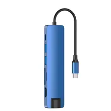 

Type C To Fast Ethernet Card HDMI-compatible 7-in-1 Multi-port HUB Hub PD Charging Readable Card Portable Adapter
