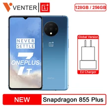 Новая глобальная версия OnePlus 7T Snapdragon 855 Plus 6,55 ''AMOLED 90Hz жидкий экран 48MP Тройная камера 30W зарядка смартфон