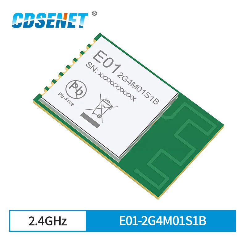 2.4GHz SIP 무선 IOT RF 트랜시버 모듈 GFSK SMD CDSENET E01-2G4M01S1B 내장 PCB 안테나 장거리 200m CE FCC