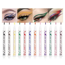 1 шт., черная водостойкая цветная жидкая ручка, водостойкая цветная жидкая подводка для глаз, карандаш для макияжа, маркер для глаз, легко носить, косметика для глаз