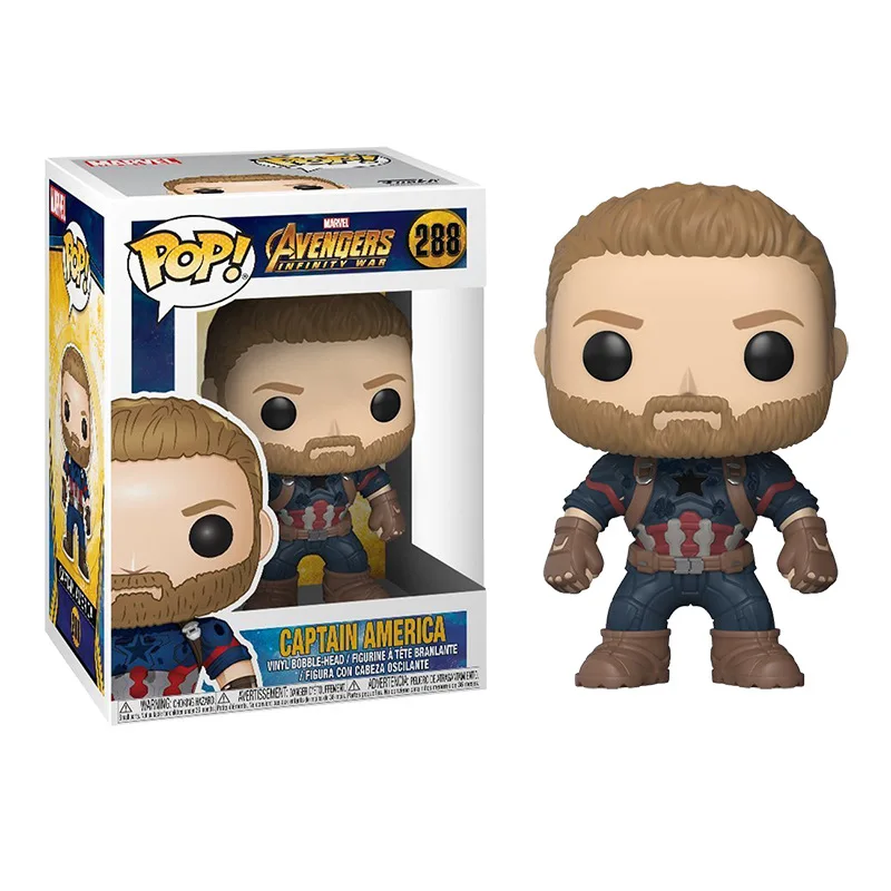 Funko поп Черная Вдова Человек-паук Marvel Железный человек Капитан Америка Тор Виниловая фигурка детский подарок - Цвет: 288 with box