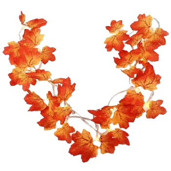 

Thanksgiving Fall Decorations Leaf Garland String Lights for Indoor Outdoor etre 30 LED Maple Leaves Light Decor Party