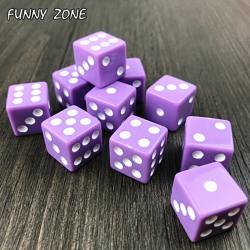 High Quality 10Pcs 16mm Multi Color Six Sided Bar Pub Club Party Spot D6 Playing Games Dice Set Opaque Game Accessories 10|dice set|game dicedice set