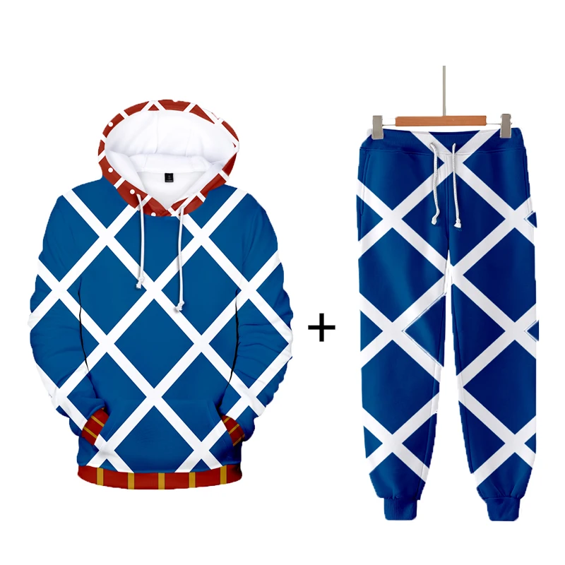 

Casual 3D JOJO Fantasy Adventure Character Set Men's and Women's Hoodies + Sports Pants Autumn Winter Boys and Girls Pullovers