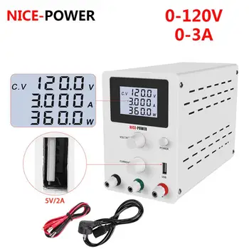 

120v 3a Switching Lab Power Supply DC Adjustable Power Source 0.001A 0.01V 0.001W Fonte de Bancada for phone USB interface