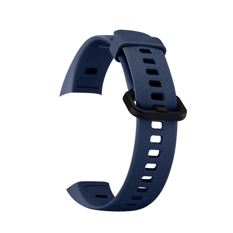 Силиконовый ремешок для honor band 4 5 Смарт-спортивный браслет двухцветный fot huawei honor band 3 пористый дышащий сменный ремешок - Цвет: Midnight blue