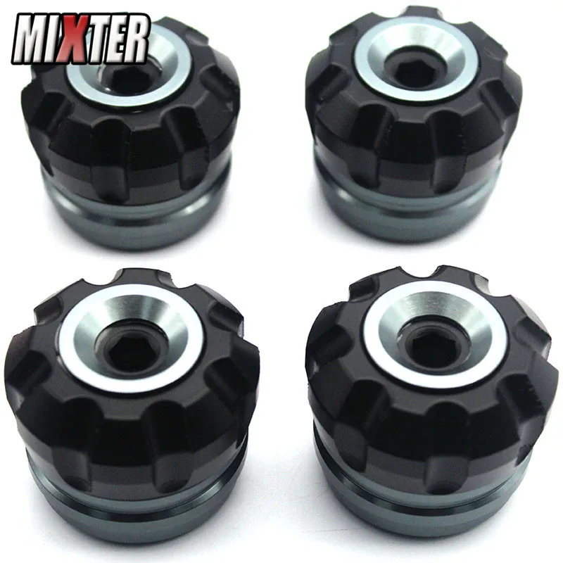 Переднее и заднее колесо мотоцикла Drop Ball передняя ось слайдер маятник для Kawasaki Ninja400 Ninja-400 Z400 Z-400 - Цвет: titanium 2pair