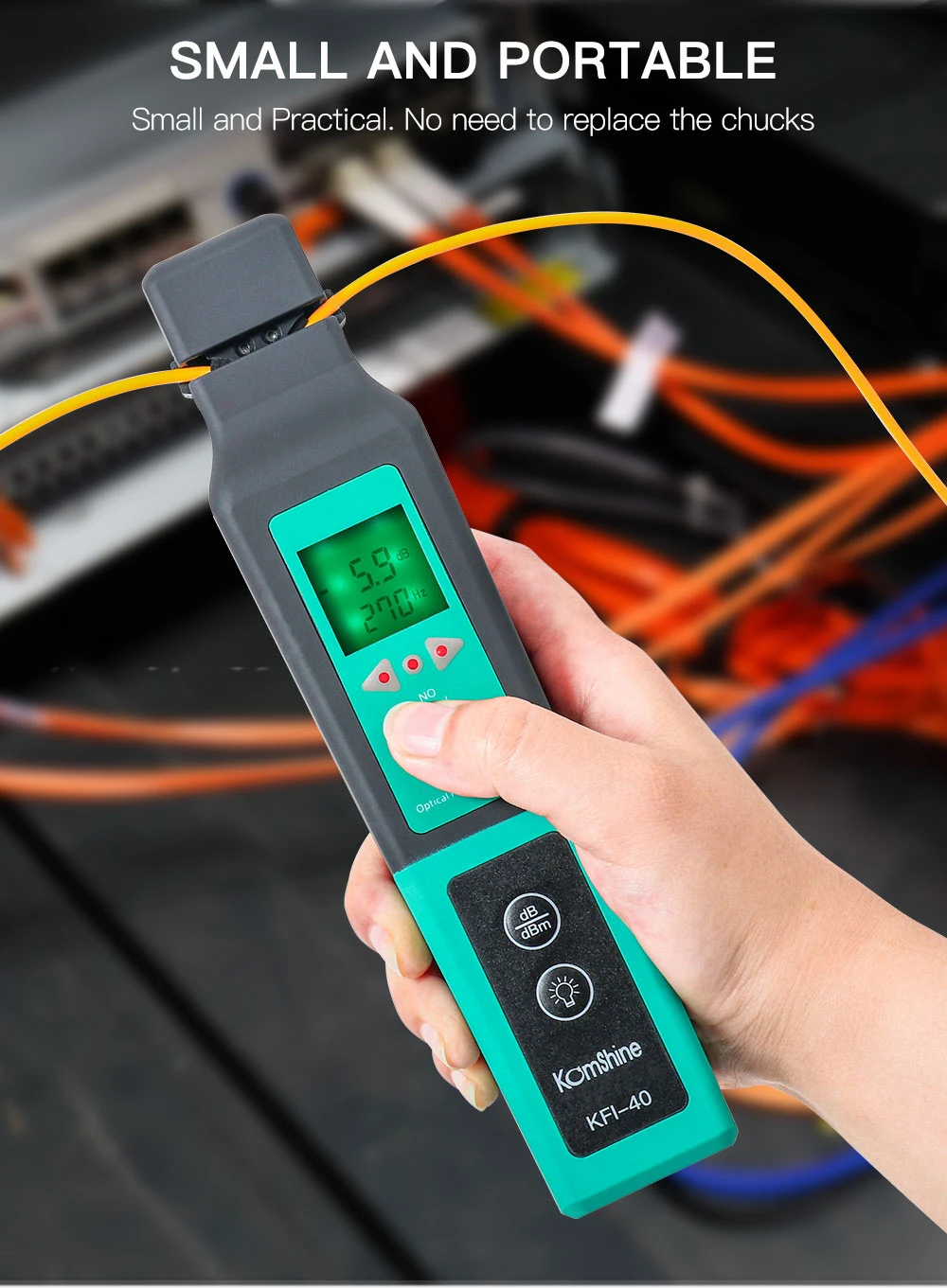 Special Price KFI-40 Live Fiber Optical Identifier Komshine KFI-40 with LED Display Identifying direction break checker FTTH Testing Tool