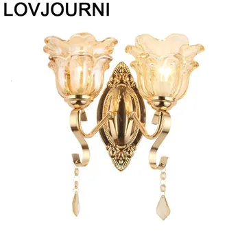 

Modern Arandela Para Parede Tete De Lit Interieur Deco Mural Crystal Wandlamp Bedroom Applique Murale Luminaire Wall Light