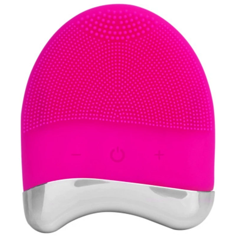 Silicone Gel Cleansing System Mini Electric Cleaning Brush Ultrasonic Facial Cleansing Instrument Three-In-One Girl's Remover